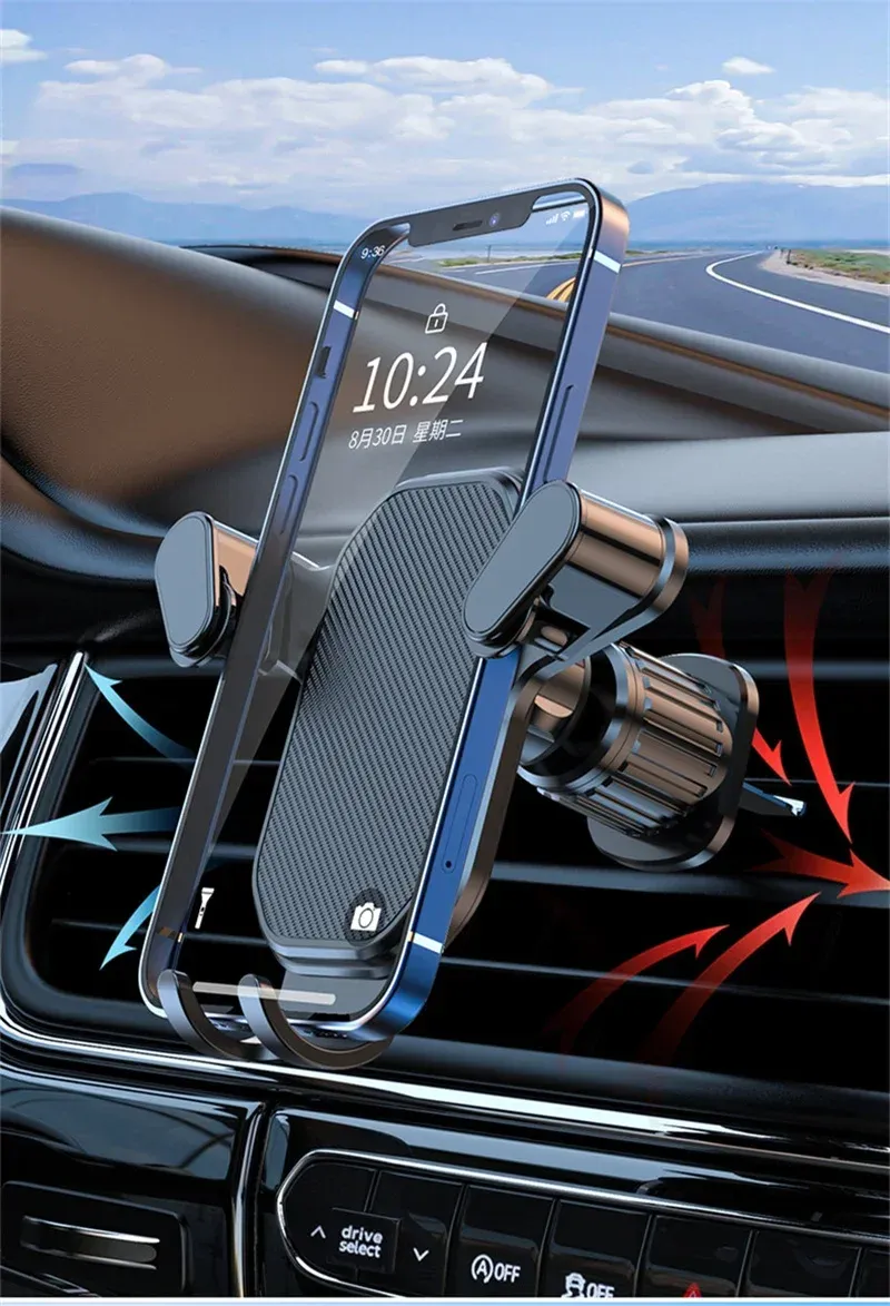 Support de téléphone pour voiture, mise en situation