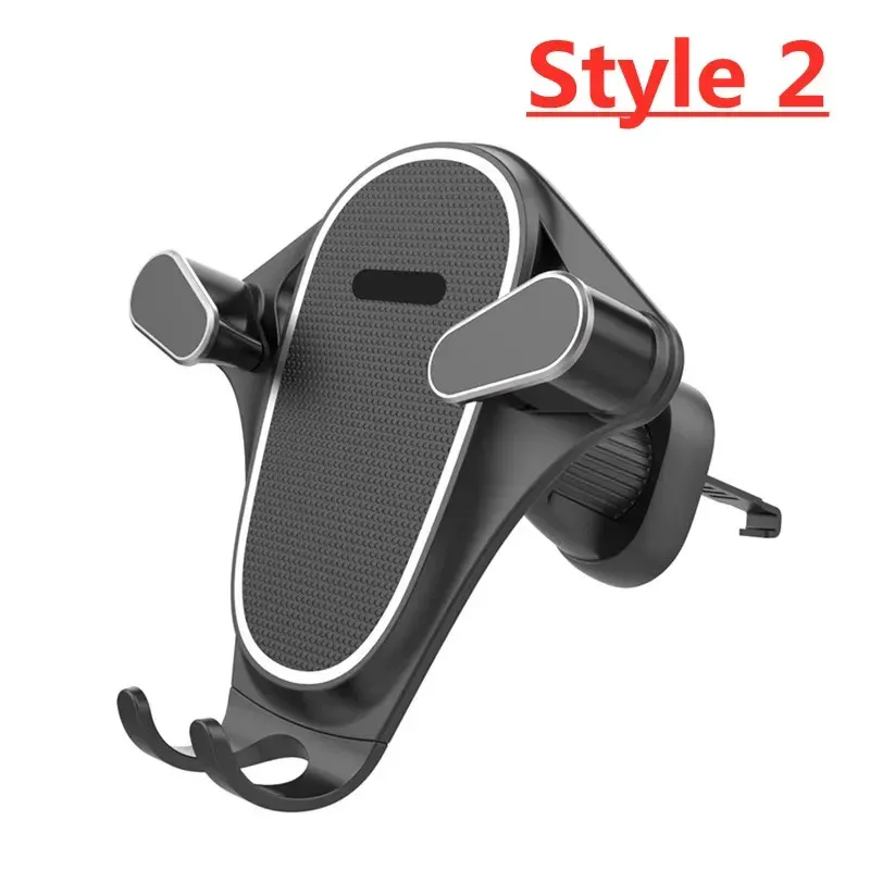Support de téléphone de voiture à gravité pour grille d'aération, compatible iPhone, Xiaomi, Samsung et Huawei 9