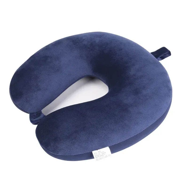 Oreiller de voyage en mousse à mémoire de forme avec sangle à pression et housse douce 7