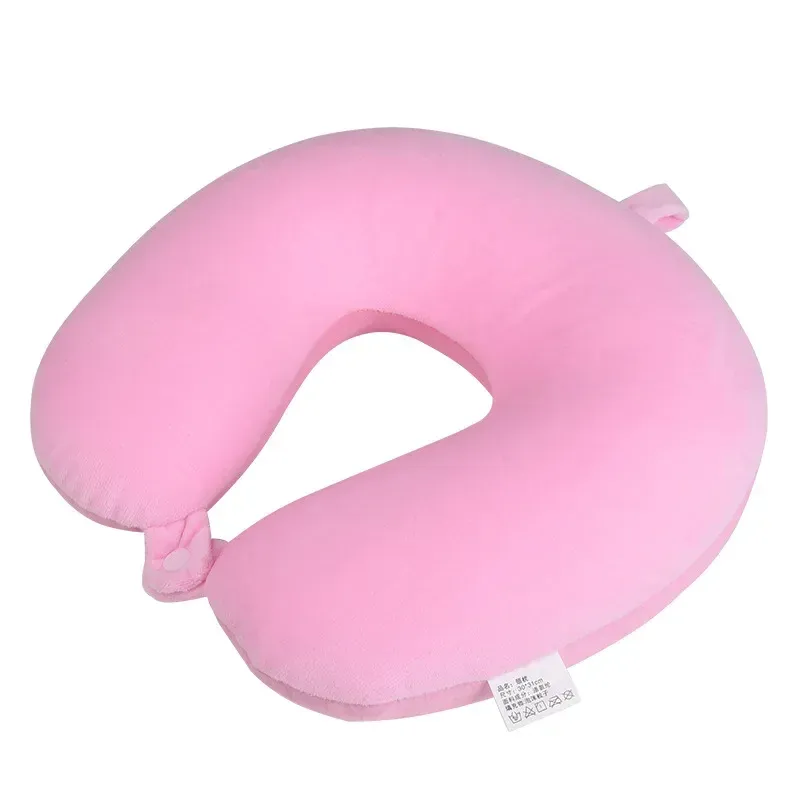 Oreiller de voyage en mousse à mémoire de forme avec sangle à pression et housse douce 8