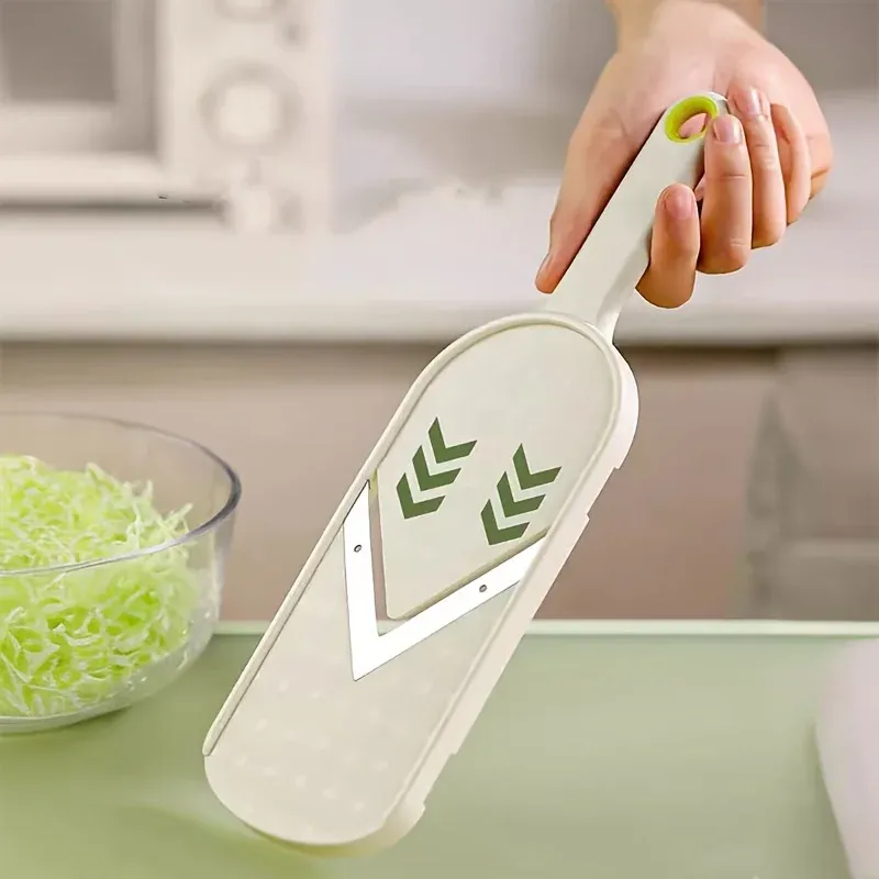 Coupe-légumes ultra-fin pour salades, choux et carottes, mandoline et hachoir polyvalent pour la maison et la salle à manger 6