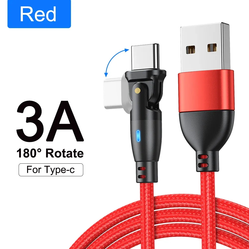 Câble USB-C AUFU 5A PD 100 W, Charge rapide pour MacBook Pro, Xiaomi, iPad et Samsung, Rotatif 180° 14