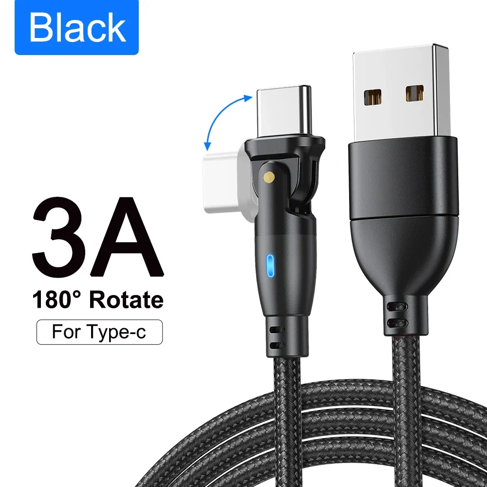 Câble USB-C AUFU 5A PD 100 W, Charge rapide pour MacBook Pro, Xiaomi, iPad et Samsung, Rotatif 180° 13