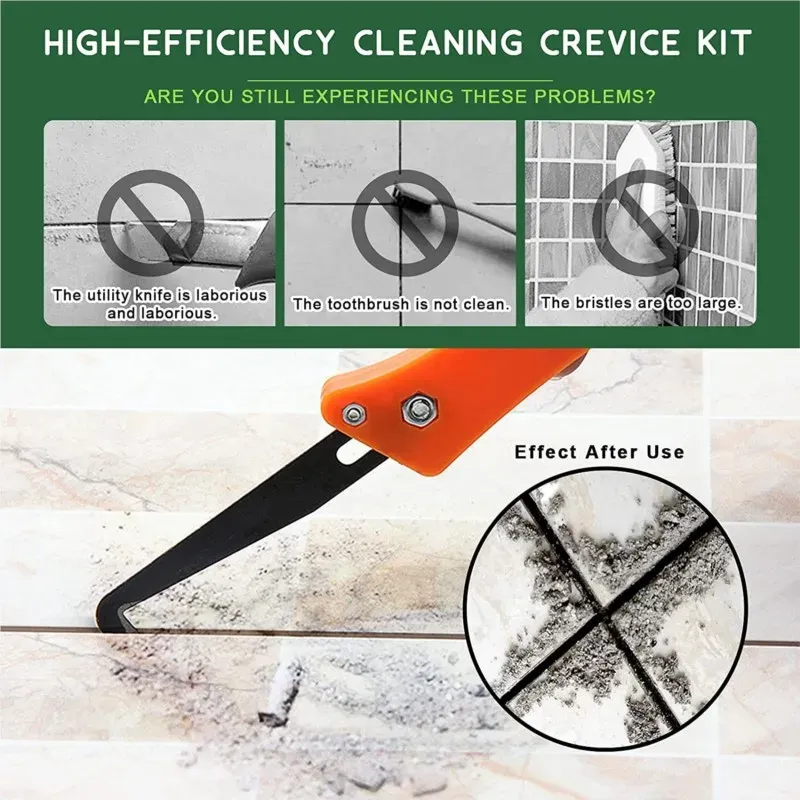 Kit d'outils pour l'élimination du coulis, 22 pièces : lame de scie, scie à main, brosse de nettoyage pour joints de carrelage et racloir de calfeutrage pour sol 5