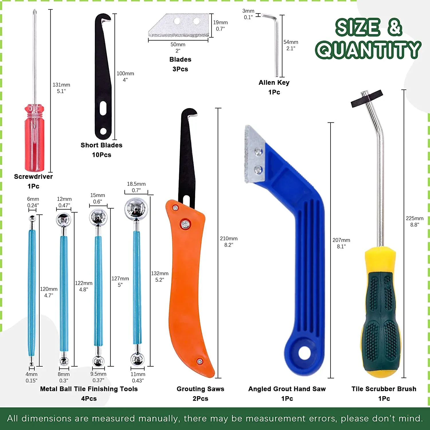 Vue d'ensemble du kit d'outils de nettoyage des joints