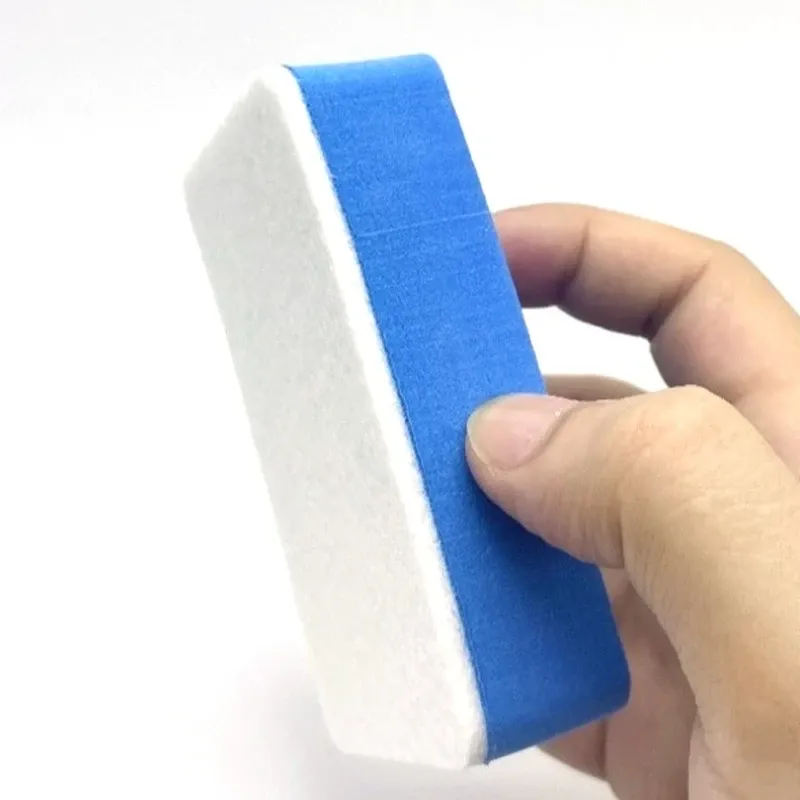 Éponge de nettoyage pour film d'huile sur vitres de voiture, éponge de polissage pour essuie-glaces, brosse en feutre de laine pour pare-brise, outil de retrait de poussière et de film gras, accessoires 4