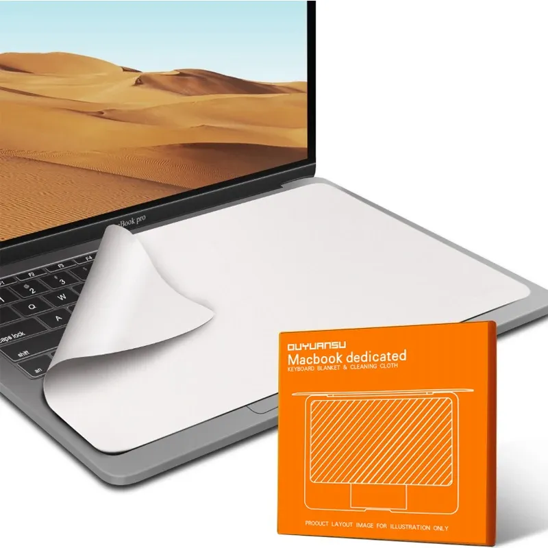 Protection d'écran et de clavier pour MacBook Pro 13", 14", 15", 16" et MacBook Air 13", doublure en microfibre