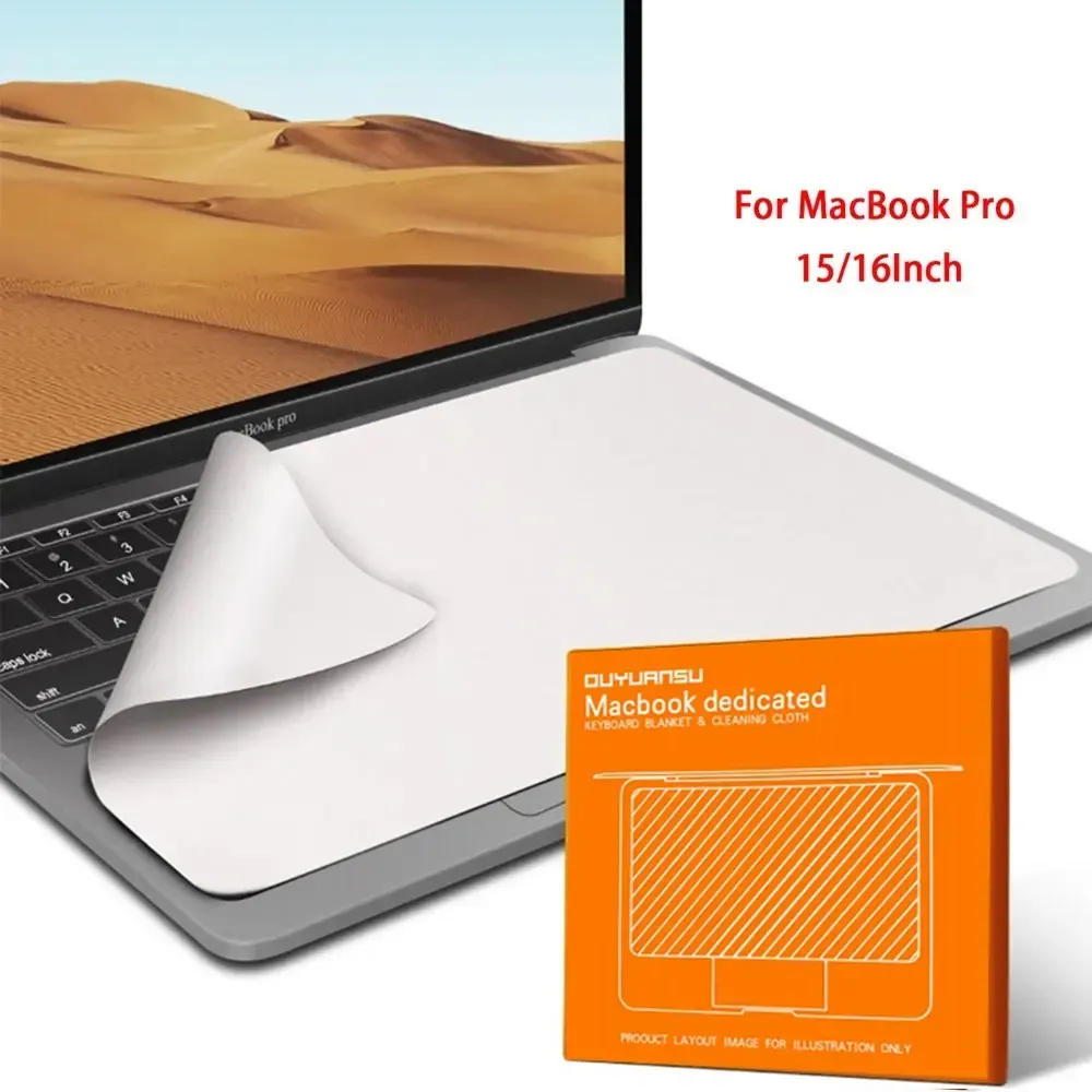 Protection d'écran et de clavier pour MacBook Pro 13", 14", 15", 16" et MacBook Air 13", doublure en microfibre 8
