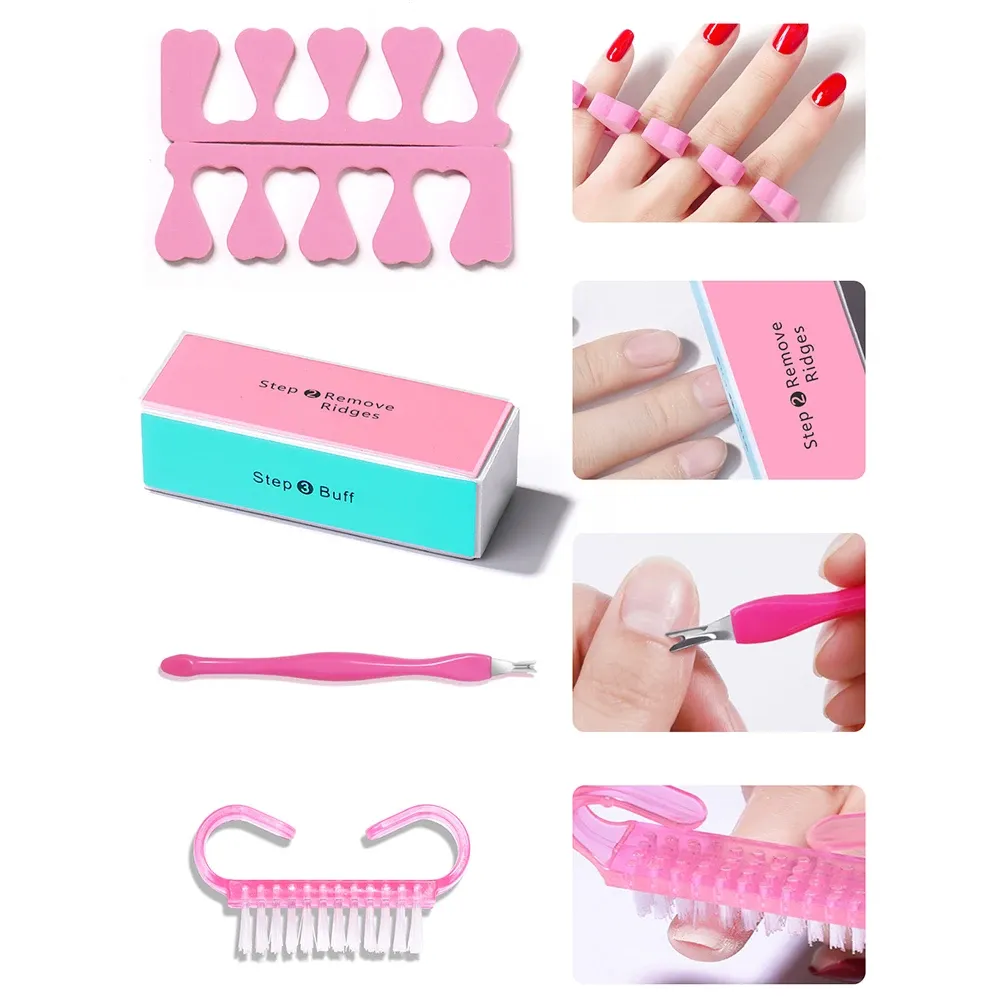 YIKOOLIN Kit de manucure professionnel 3 pièces : coupe-ongles, limes et séparateurs de doigts 3