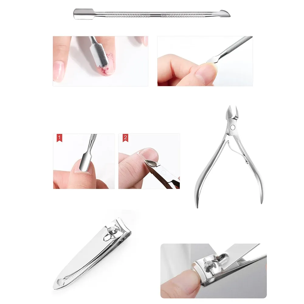 YIKOOLIN Kit de manucure professionnel 3 pièces : coupe-ongles, limes et séparateurs de doigts 4