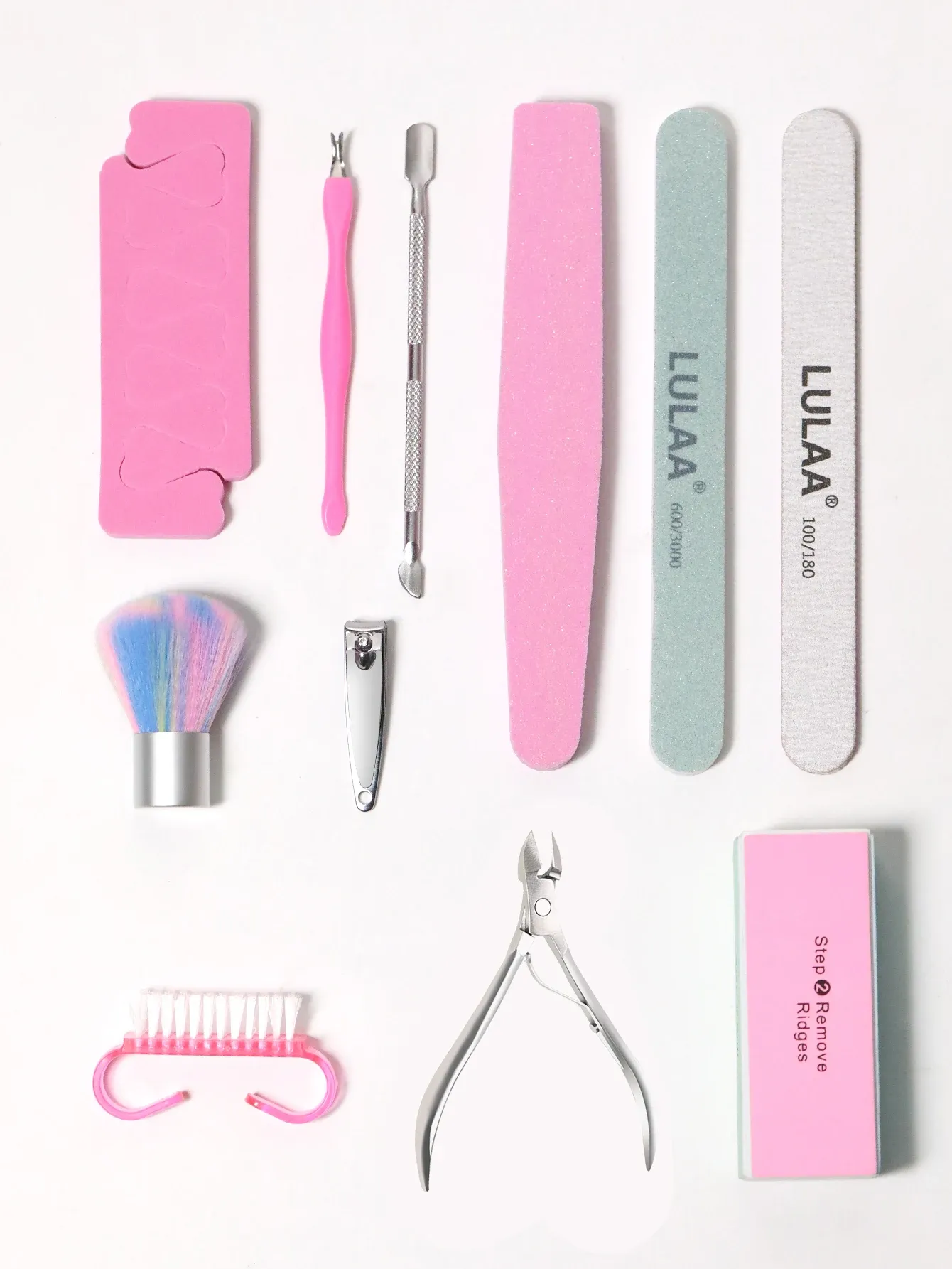 YIKOOLIN Kit de manucure professionnel 3 pièces : coupe-ongles, limes et séparateurs de doigts 5