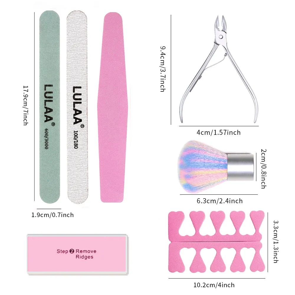 Détail des accessoires du kit de manucure YIKOOLIN