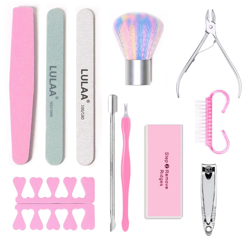 YIKOOLIN Kit de manucure professionnel 3 pièces : coupe-ongles, limes et séparateurs de doigts 9
