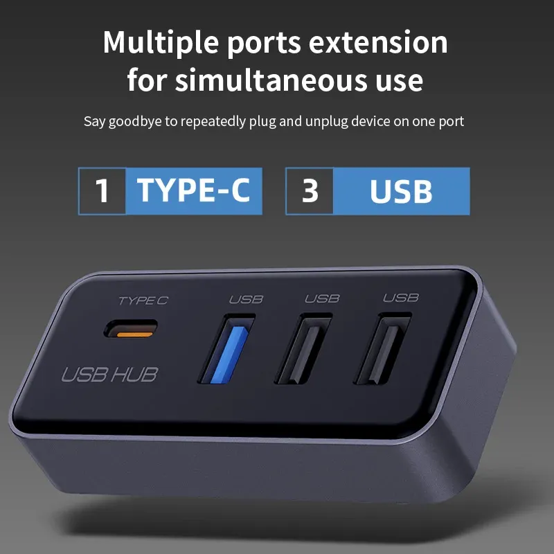 Hub USB 4-en-1 compatible Tesla Model 3 et Model Y (après 2023), pour boîte à gants, caméra embarquée, charge USB et transfert de données 5