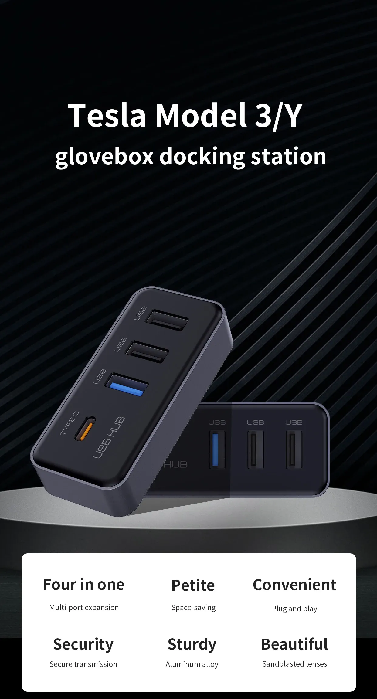 Hub USB 4-en-1 vue d'ensemble