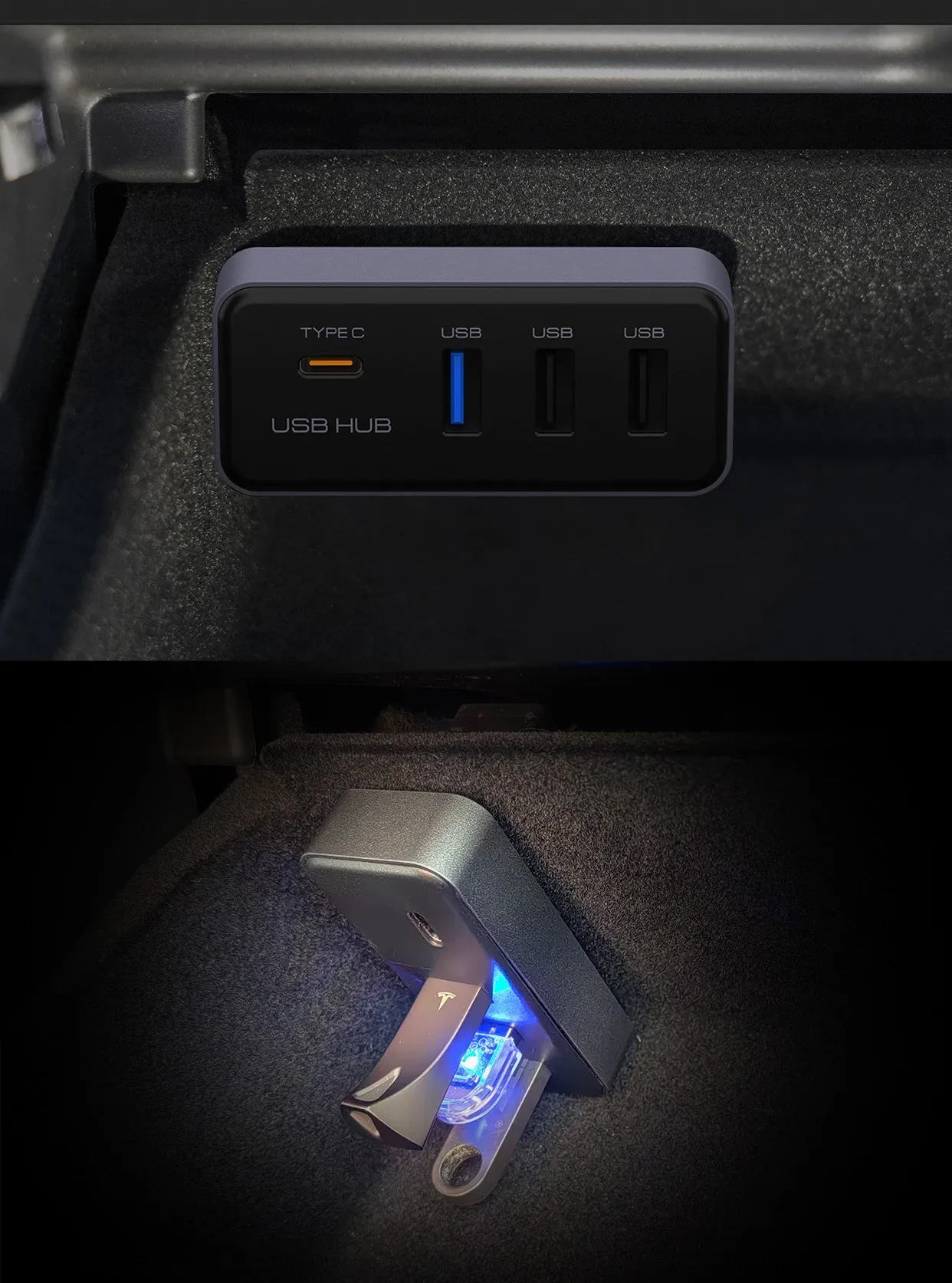 Hub USB 4-en-1 intégration intérieure