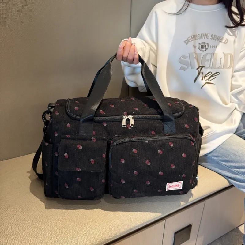 Sac en velours côtelé, style urbain