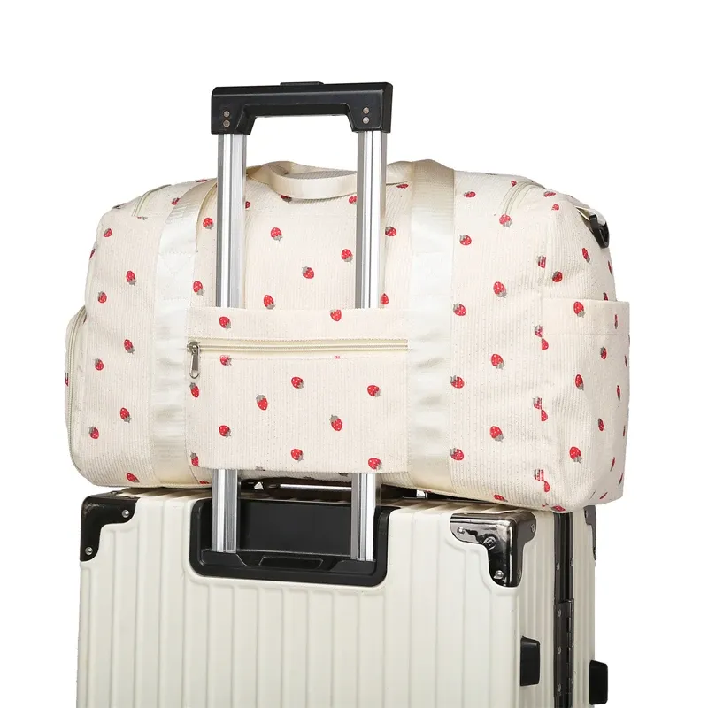 Sac en velours côtelé, détail de la structure