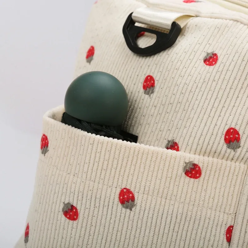 Sac en velours côtelé, présentation complète