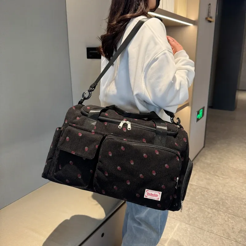 Sac en velours côtelé, présentation produit