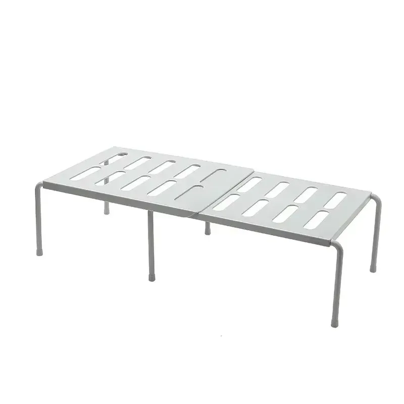Étagère à chaussures extensible en ABS, organisateur télescopique pour placard et sous-évier de cuisine 12