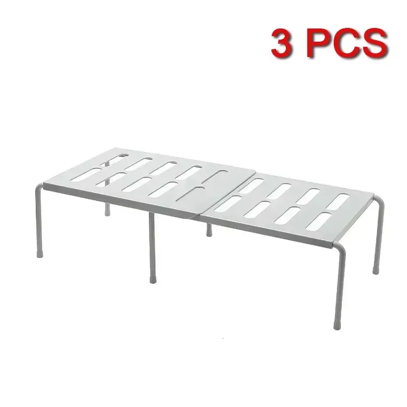 Étagère à chaussures extensible en ABS, organisateur télescopique pour placard et sous-évier de cuisine 8