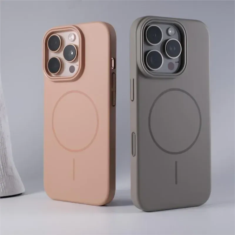 Coque magnétique antichoc mate en PC rigide pour iPhone 17 Air, 16e, 16, 15, 14, 13, 12, 11, Mini, Plus, Pro et Pro Max, compatible MagSafe 5