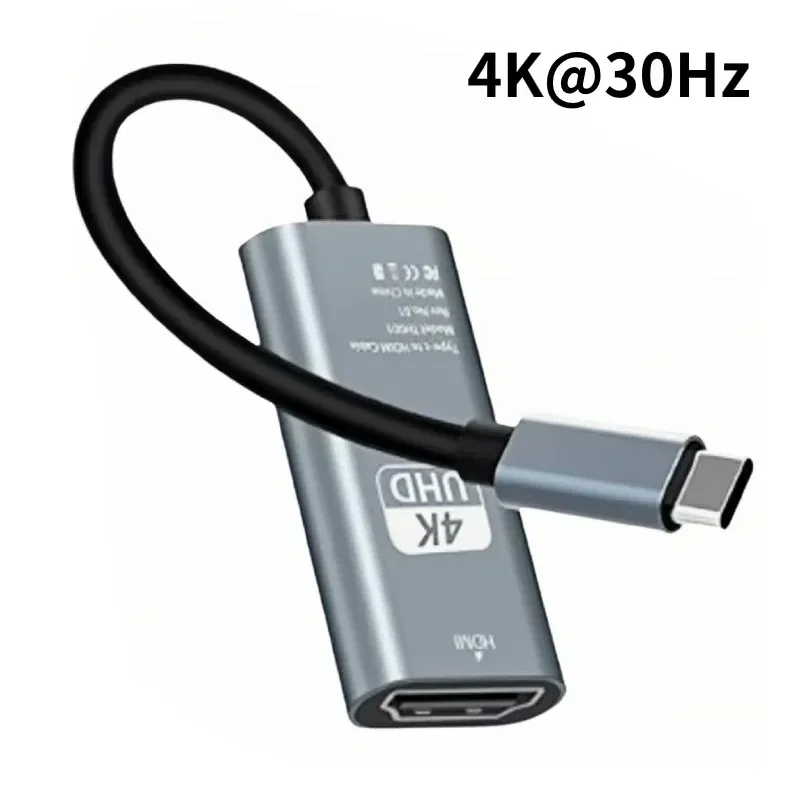 Adaptateur USB-C vers HDMI 8K/4K, USB-C (USB 3.1) mâle vers HDMI femelle, pour ordinateur portable, tablette, téléviseur et MacBook 9
