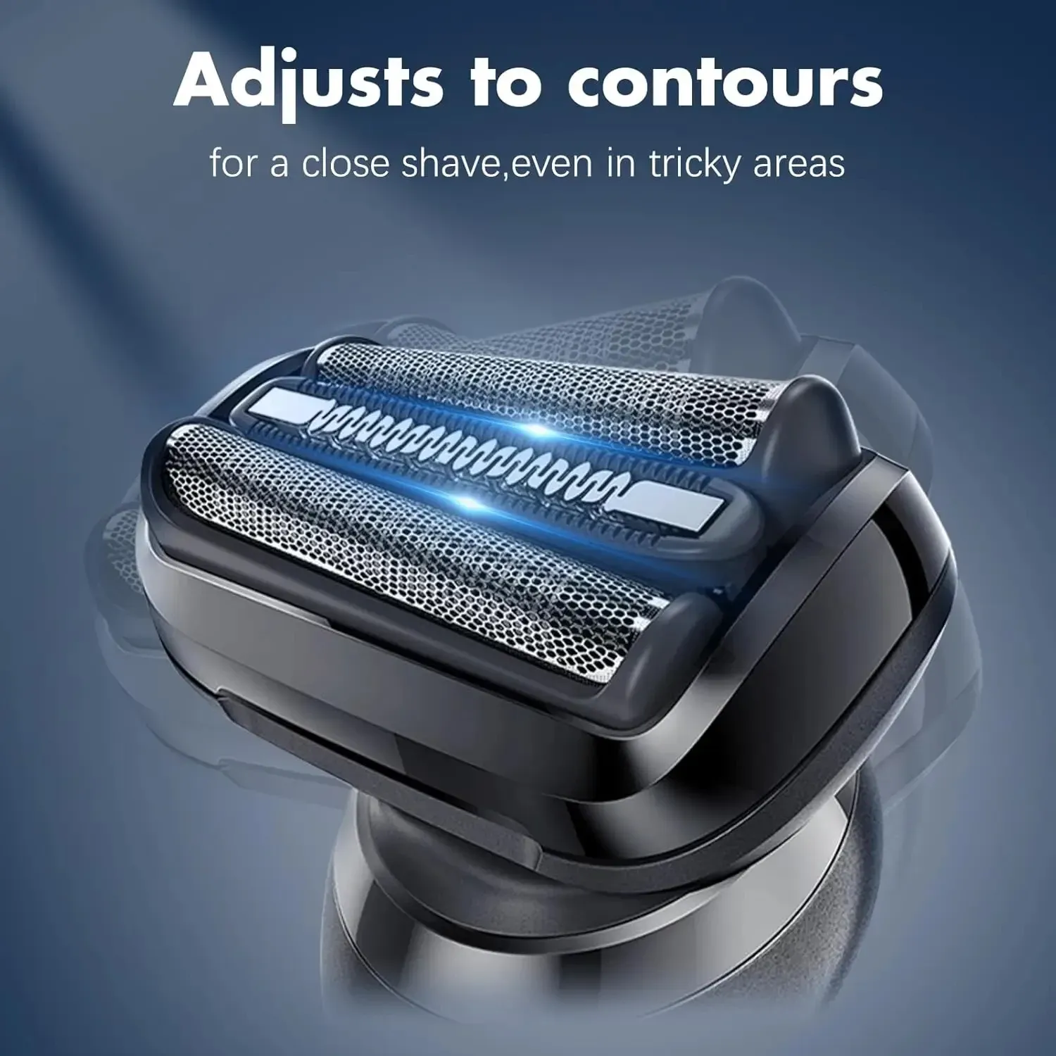 Tête de rechange séries 5 et 6 53B compatible avec les rasoirs électriques Braun S5, grille et bloc-couteaux S6 compatibles avec les modèles 6072cc, 6090cc, 6020s 3