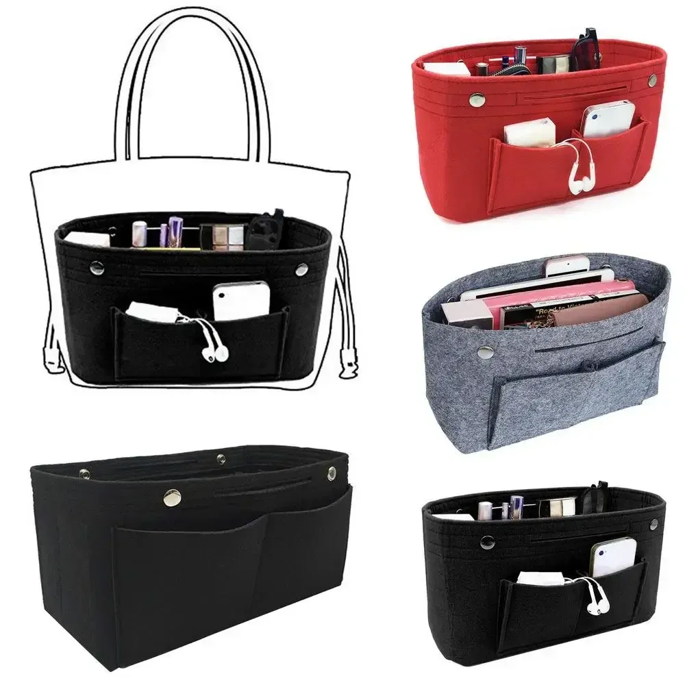 Organisateur de sac à main en feutre avec doublure d'insertion et pochette de rangement pour femme 2