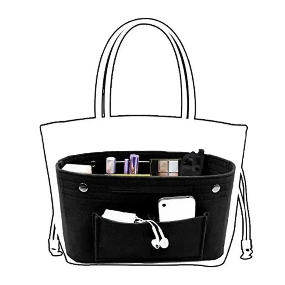 Organisateur de sac à main en feutre avec doublure d'insertion et pochette de rangement pour femme 4