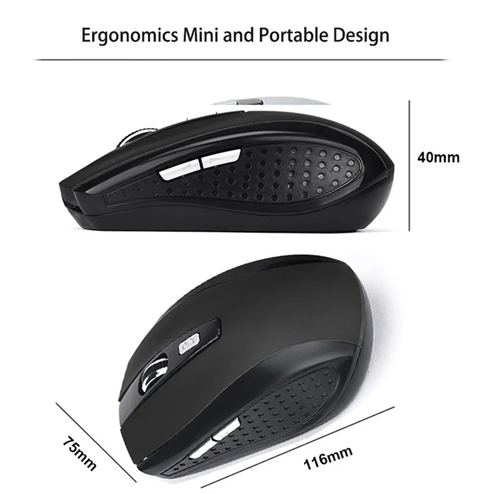 Souris sans fil silencieuse, récepteur USB Nano