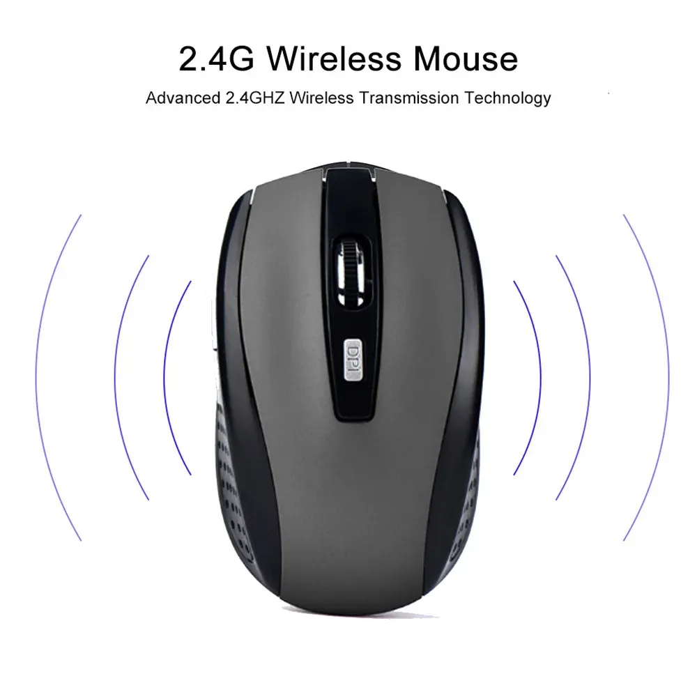 Souris sans fil silencieuse, boutons