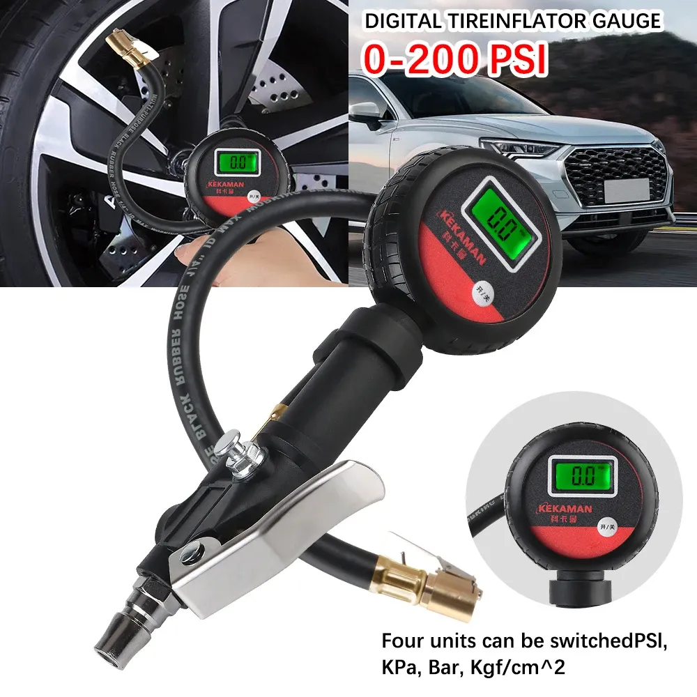 Système de surveillance haute précision, accessoires de test, manomètre numérique automatique à écran LCD pour voiture, camion, véhicule et moto - Image 1