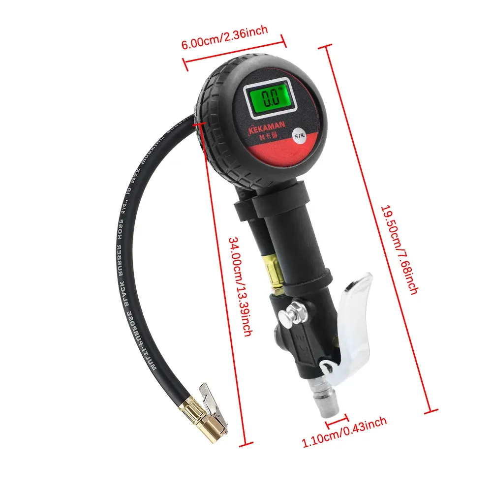 Système de surveillance haute précision, accessoires de test, manomètre numérique automatique à écran LCD pour voiture, camion, véhicule et moto 4