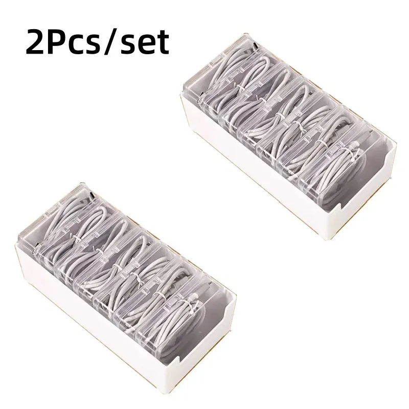 Organisateur de câbles en plastique durable, boîtier de rangement pour câbles et accessoires, gestion des appareils mobiles 7
