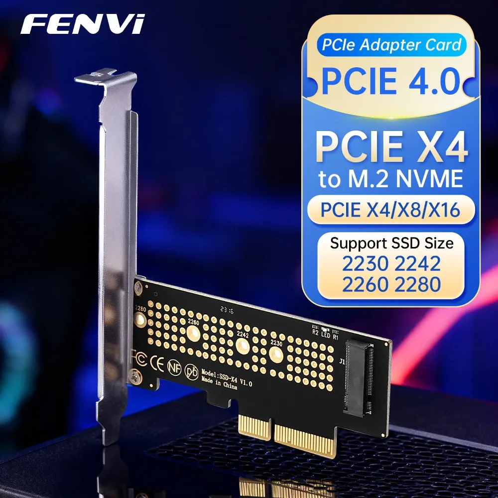 Carte adaptateur M.2 NVMe vers PCIe x4, compatible SSD M-Key 2230/2242/2260/2280, slots PCIe x4/x8/x16 7