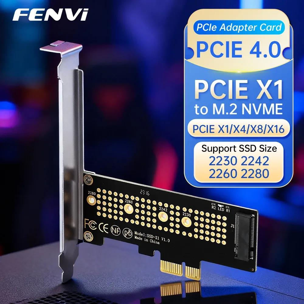 Carte adaptateur M.2 NVMe vers PCIe x4, compatible SSD M-Key 2230/2242/2260/2280, slots PCIe x4/x8/x16 8