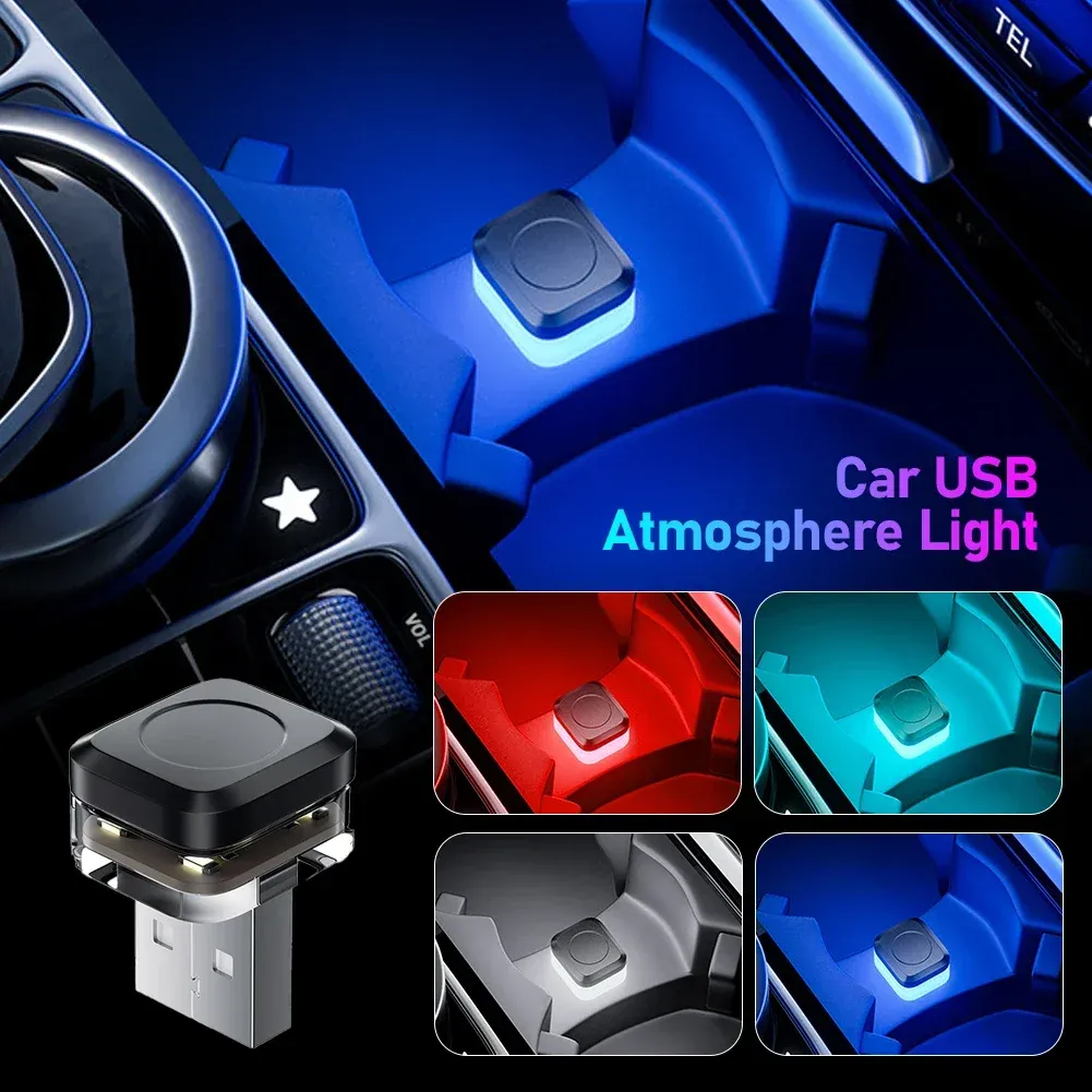 Éclairage d'ambiance USB pour voiture en fonctionnement