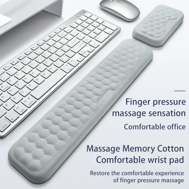 Repose-poignets ergonomique en mousse à mémoire de forme pour clavier et souris, compatible ordinateurs portables 3