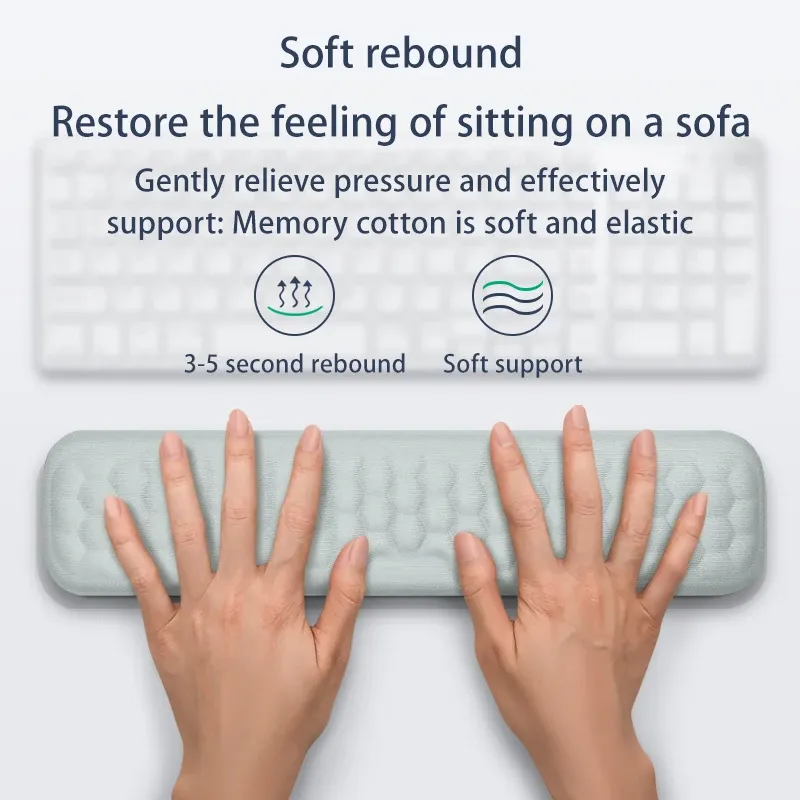 Repose-poignets ergonomique en mousse à mémoire de forme pour clavier et souris, compatible ordinateurs portables 5
