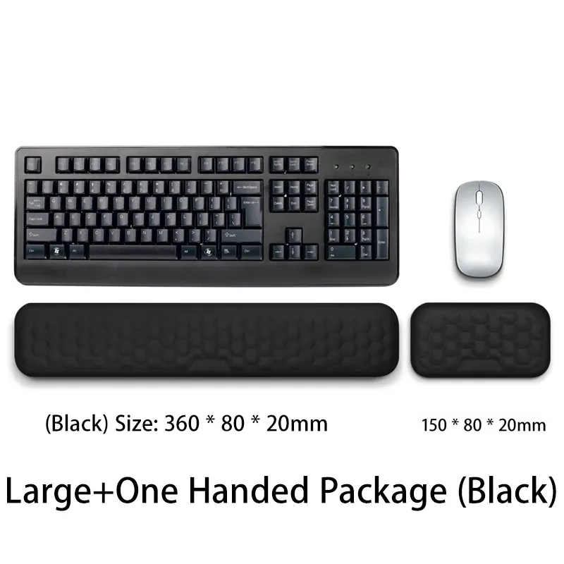Repose-poignets ergonomique en mousse à mémoire de forme pour clavier et souris, compatible ordinateurs portables 17