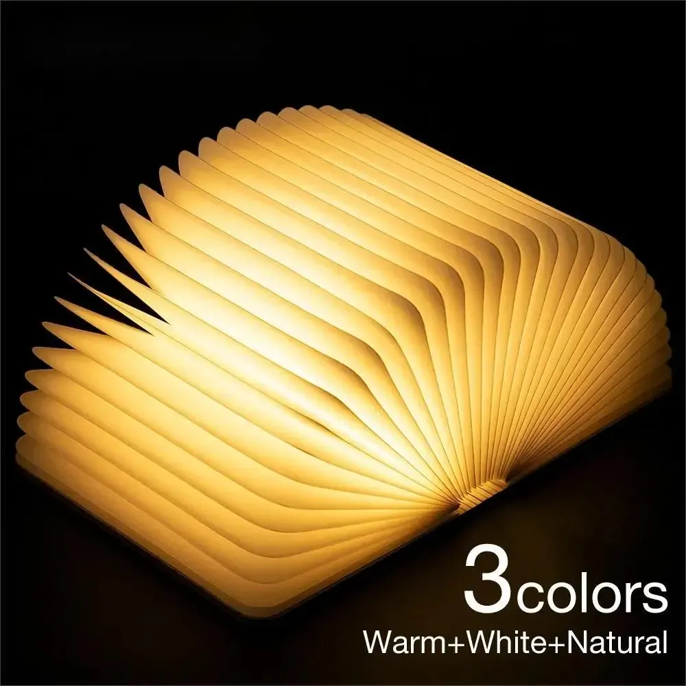 Lampe de chevet LED en bois pour enfants, USB, 3 couleurs, décoration artistique pour chambre 2
