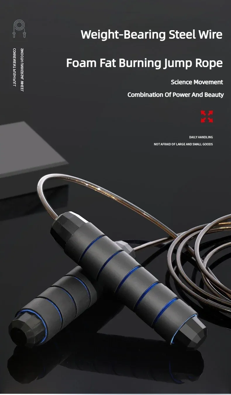 Corde à sauter à fil d'acier pour le fitness à domicile