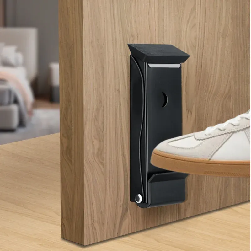 Butée de porte métallique robuste, anti-collision et coupe-vent, pour usage domestique 4