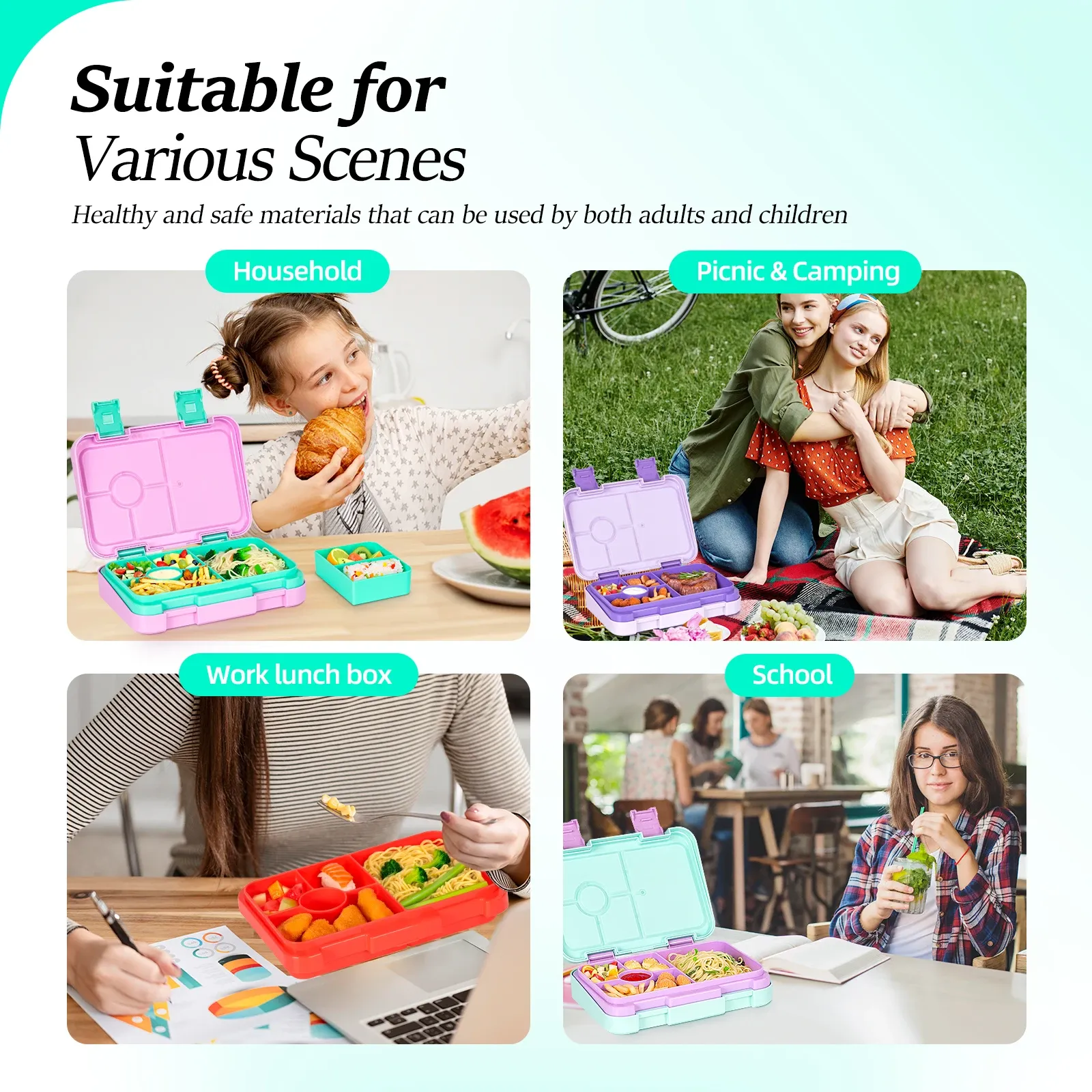 Boîte à Bento Adorable pour enfants, en situation