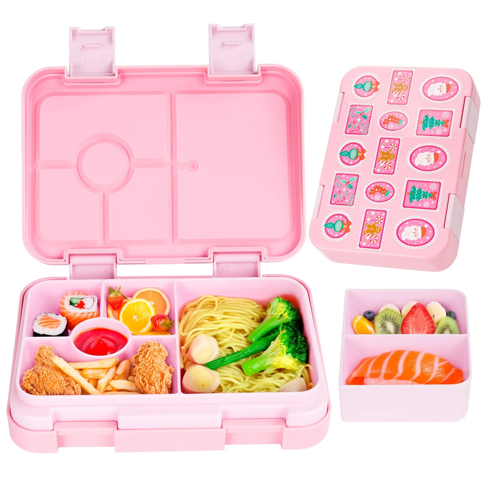 Boîte à déjeuner mignonne pour enfants, boîte bento de voyage compatible micro-ondes pour étudiants, récipient d'Halloween, boîte bento portable étanche pour salade de fruits 12
