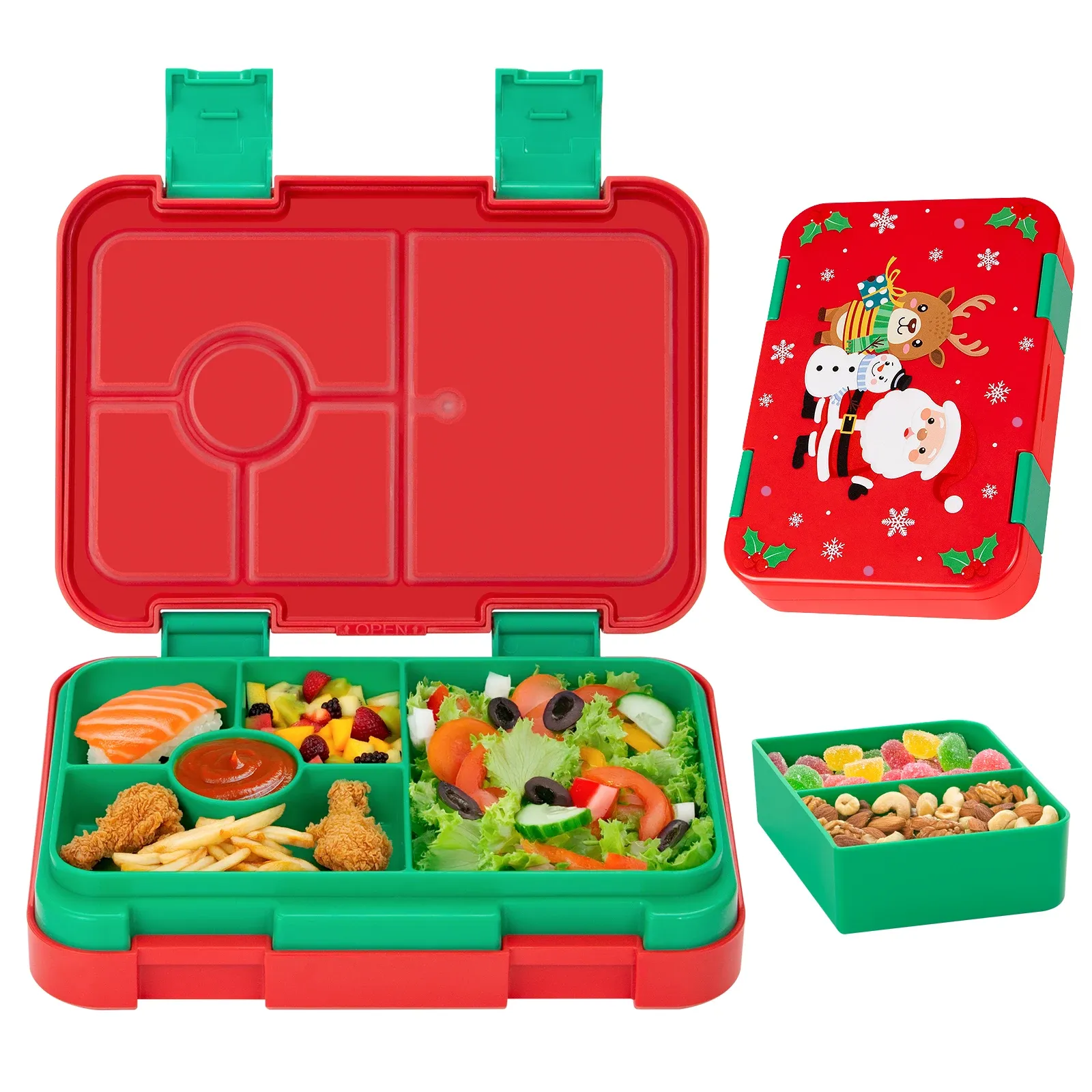Boîte à déjeuner mignonne pour enfants, boîte bento de voyage compatible micro-ondes pour étudiants, récipient d'Halloween, boîte bento portable étanche pour salade de fruits 13