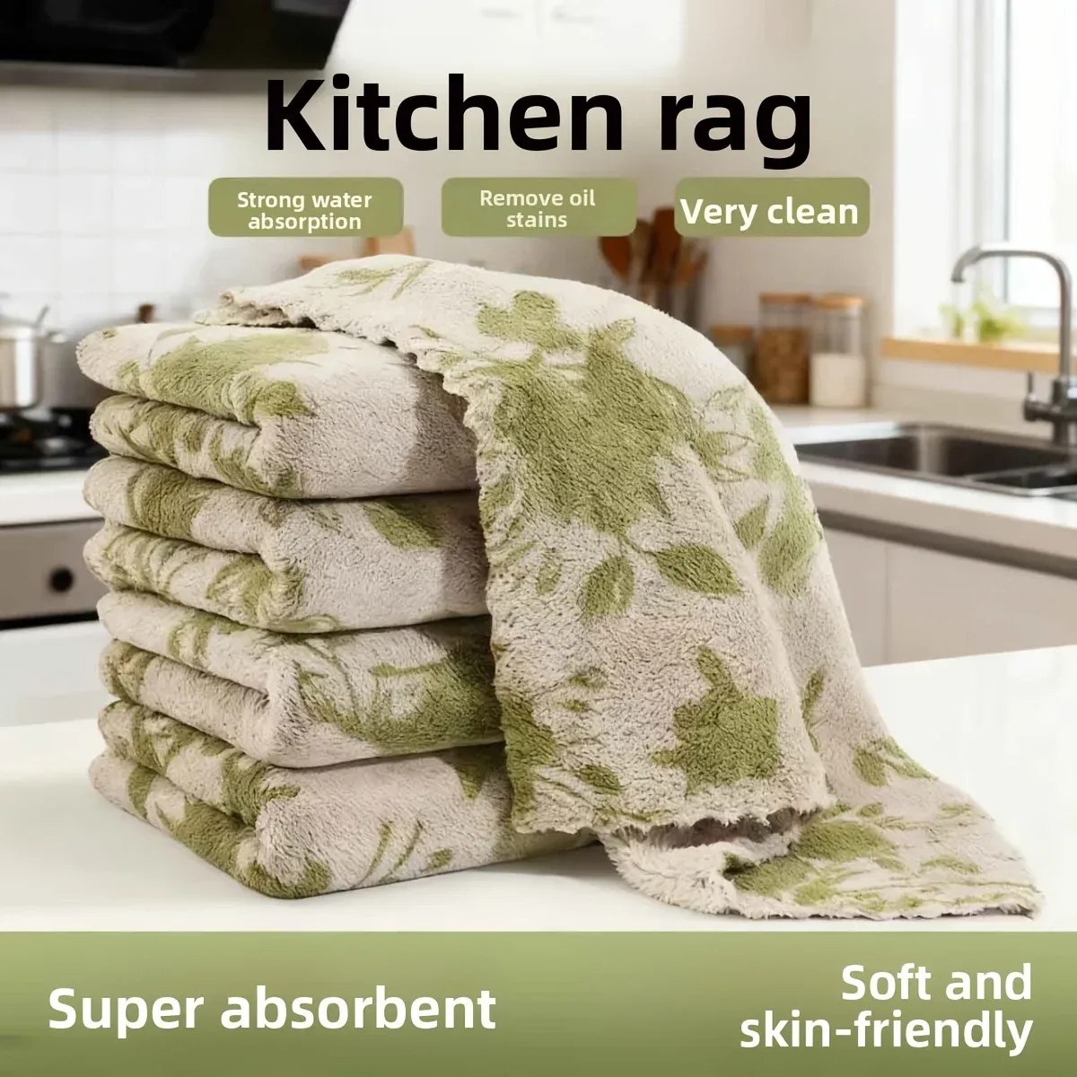 Chiffons en microfibre absorbants à séchage rapide, sans peluches, réutilisables et lavables, bords coupés. Lot de 1 à 50 pour cuisine, salle de bain et voiture 7