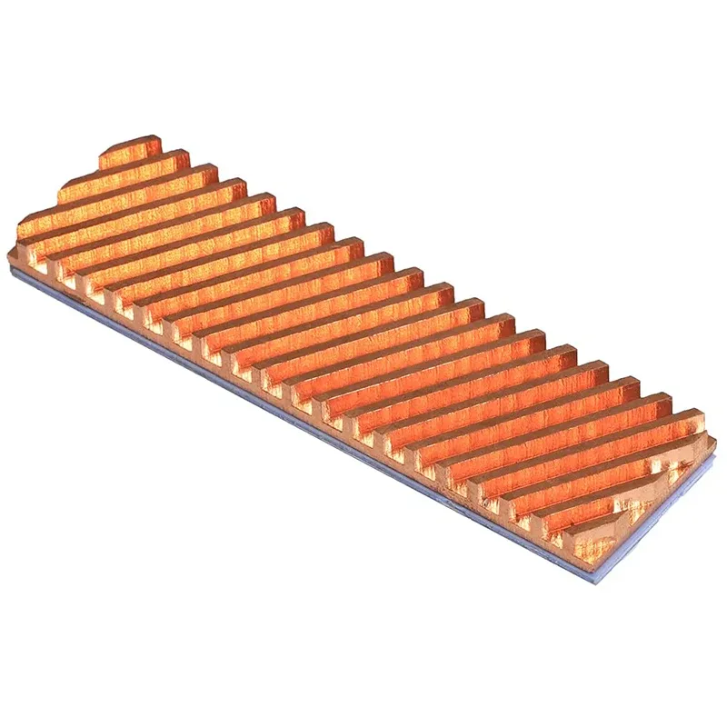 Dissipateur thermique en cuivre pour SSD M.2 2280 PCIe NVMe NGFF avec coussin thermique 3